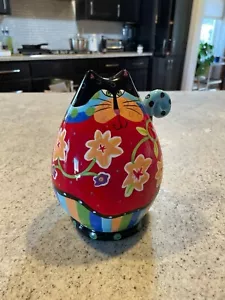 CAT'S MEOW BY JOYCE SHELTON PIGGY COIN BANK NEW - Picture 1 of 6