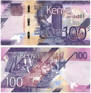 2019 Kenya 100 Schillings Banknote UNC P53a - Picture 1 of 1