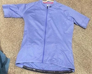 Bontrager Women’s Medium Fitted zip short sleeve active bicycling purple jacket - Picture 1 of 4
