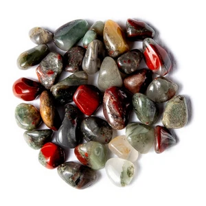 50g Trommelblutstein Seftonit Heliotrop Edelstein Kiesel Kristall Proben - Bild 1 von 4