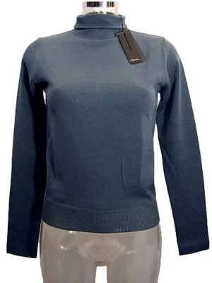 Maglia Pullover donna MASKA Italy Tg. 40 Lana Blu avio Dolcevita Original New Foto 1 de 3