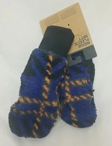 The North Face Ridge Fleece Mitt Size Large Blue Black Orange New Mitten - Picture 1 of 4