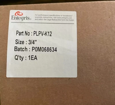 1PC Brand New Entegris PLPV-K12 Pneumatic Valve - Image 1 of 3