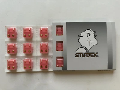 Piercing de oreja Studex chapado en oro 14K piedras de nacimiento arco iris cristal 12 pares M215Y Foto 1 de 2