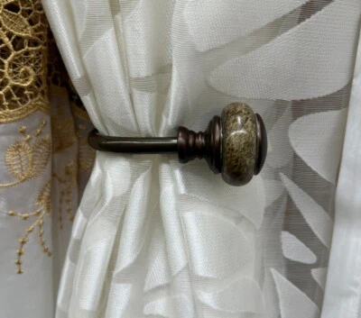 Soporte de amarre apariencia jaspeada forma tipo semicircular (par) Foto 1 de 3