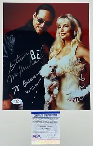 STEVE & DEBRA MCMICHAEL Signed 8x10 Chicago BEARS WCW WWE Mongo Wrestling PSA - Picture 1 of 6