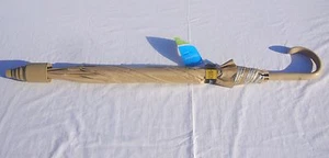 rare automatic cane Cloud Nine Umbrella Telescopic Cup Cover 48arc Silver Lining - Picture 1 of 11