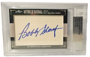 2012 Leaf Cut Signature History of Baseball Bobby Shantz Cut Auto Beckett - Picture 1 of 3