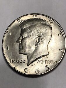 Rare 1968D Kennedy Half Dollar Double D Mint Mark