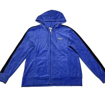 Chaqueta con capucha Everlast Sport azul cremallera completa para mujer con bolsillos talla XL Foto 1 de 4