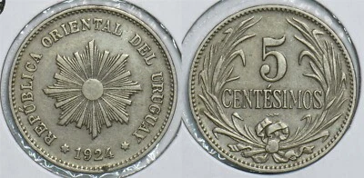 Uruguay 1924 5 Centesimos 241032 combine shipping - Image 1 of 3