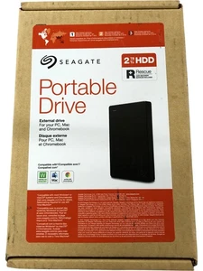 SEAGATE Portable Drive 2TB HDD External Hard Disk For PC Mac Chromebook - Picture 1 of 4