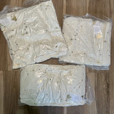 NEW Aviva Stanoff Blanket & 2 Pillows Set Cream Zodiac Faux Fu Luxury Throw Soft - Image 1 of 4