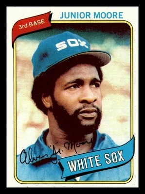 Junior Moore 1980 Topps #186 Chicago White Sox Near Mint NM - Image 1 of 2