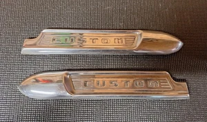 1949 1950 Ford Shoebox LH RH CUSTOM Fender Emblems - Picture 1 of 6