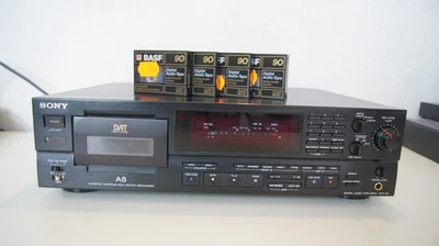 SONY DAT Deck DTC-A8 + 4 Cassette Bassf 90 Digital Audio Tape Metal - Image 1 of 4