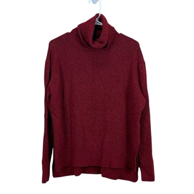 Athleta 美利奴羊毛混纺 Transit 高领毛衣 超大勃艮第 尺寸 M — 第 1/4 张图片