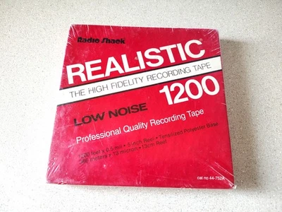 New 1/4” Radio Shack Realistic 5” Reel To Reel Blank Tape 1,200 ft Sealed NOS - Image 1 of 4