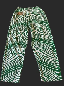 Pantaloni Zumbaz Vintage Verde e Bianco Zebra Stripe Note Donna Adulto Medium - Foto 1 di 10