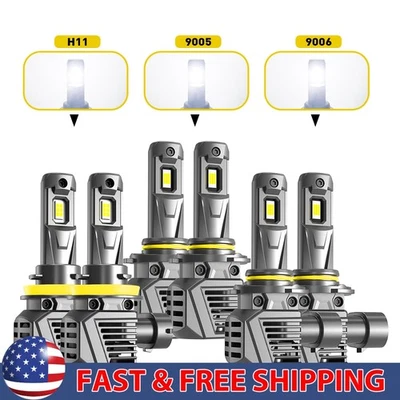 AUXITO 9006-9005 LED Headlight Low Bulbs Beam Light 6500K White M5 Series 2/4X - Image 1 of 4