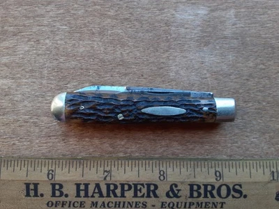 Vintage Miller Bros. Pocket Knife Etched Great Shape - Image 1 of 4
