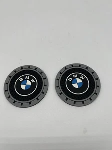 BMW Juego de 2 Alfombrillas Coche Bebida Portavasos Posavasos - Imagen 1 de 1