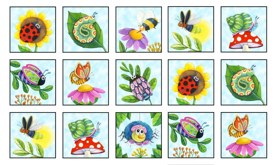 Insectos por todas partes ~ Panel de insectos ~ Ladybug Butterfly Bee ~ Elizabeth's Studios Foto 1 de 1