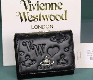 Vivienne Westwood Gamaguchi Trifold Wallet Color Black orb New Outlet item - Picture 1 of 6