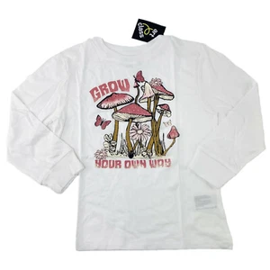 Art Class Girls Size XS 4/5 Long Sleeve Shirt 'Grow Your Own Way' White - Picture 1 of 9