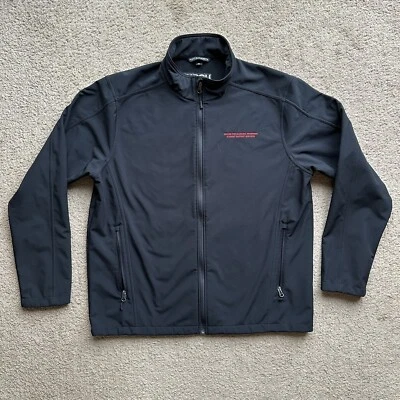 Uconn Jacket Mens XL Black Full Zip Mock Neck Softshell Student Support Services - Image 1 of 4