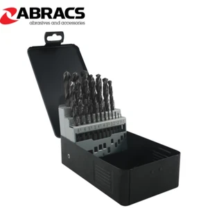 Juego de brocas ABRACS HSS 1–13 mm métricas – 25 piezas rollo acero forjado peldaños de 0,5 mm - Imagen 1 de 2