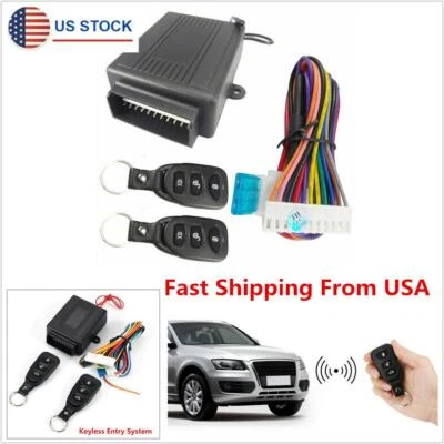 Car Remote Control Central Kit Door Lock Vehicle Keyless Entry Anti-theft Alarm Foto 1 de 4