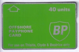 OFFSHORE ECOSSE TELECARTE / PHONECARD .. BP 40U L&G 104G THISTLE CLYDE NOTCHED - Imagen 1 de 2