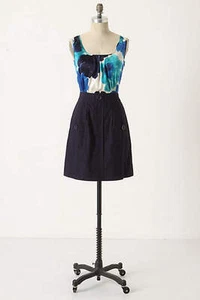 2 Anthropologie Tabitha Blue Floral "Double Dapper Dress" - Picture 1 of 2