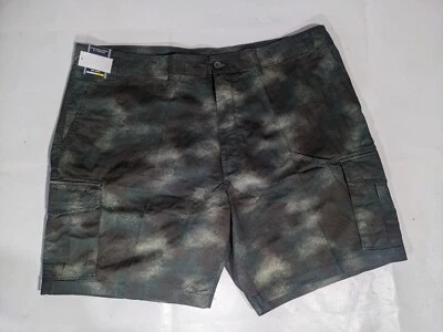 NEW Size 46 Big Mens Roundtree & Yorke Cargo Shorts Cotton (9" Inseam) Olive - Image 1 of 4