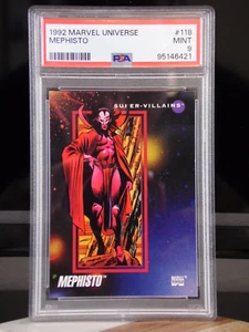 1992 IMPEL MARVEL UNIVERSE SERIES 3 MEPHISTO #118 TRADING CARD PSA 9 MINT POP 17 - Picture 1 of 6