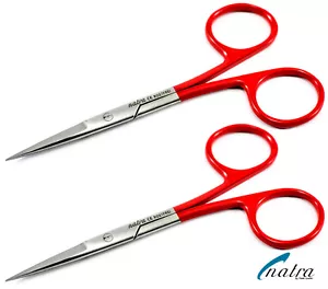 2x IRIS Scissors 4.7'' / 12 cm Serrated Surgical Dental Surgery Gum Piercing - Picture 1 of 4