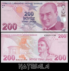 TURKEY TURQUIA  200 LIRAS ND 2009 (2013) PICK-227b Prefix B NEW-UNC - Picture 1 of 1