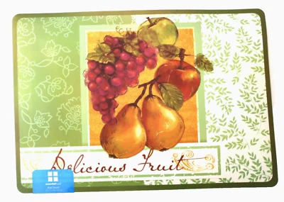 Essential Home Pear Apple Grapes Delicious Fruit Placemat - Image 1 of 2