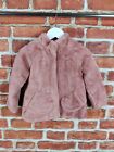 Girls Coat Age 3-4 Years Tu Pink Soft Faux Fur Winter Jacket Popper Fasten 104Cm
