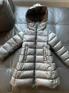 Girl’s Auth Moncler Down Puffer Winter Coat Gray - Picture 1 of 7