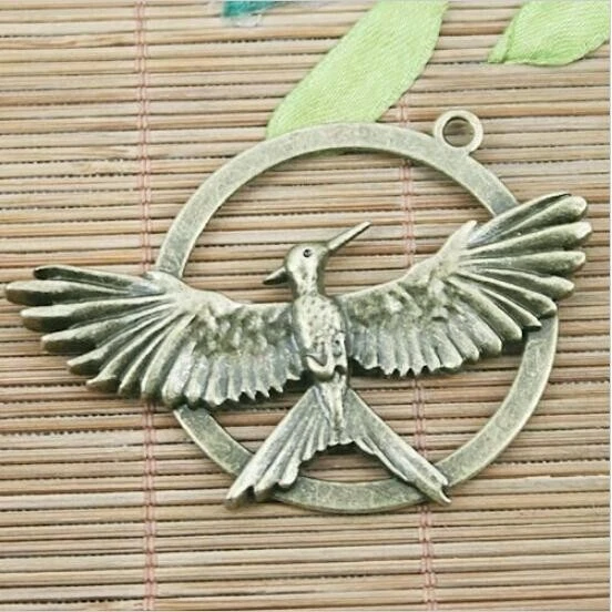 2pc 64mm antiqued bronze color flying bird design pendant EF1228 - Image 1 of 1