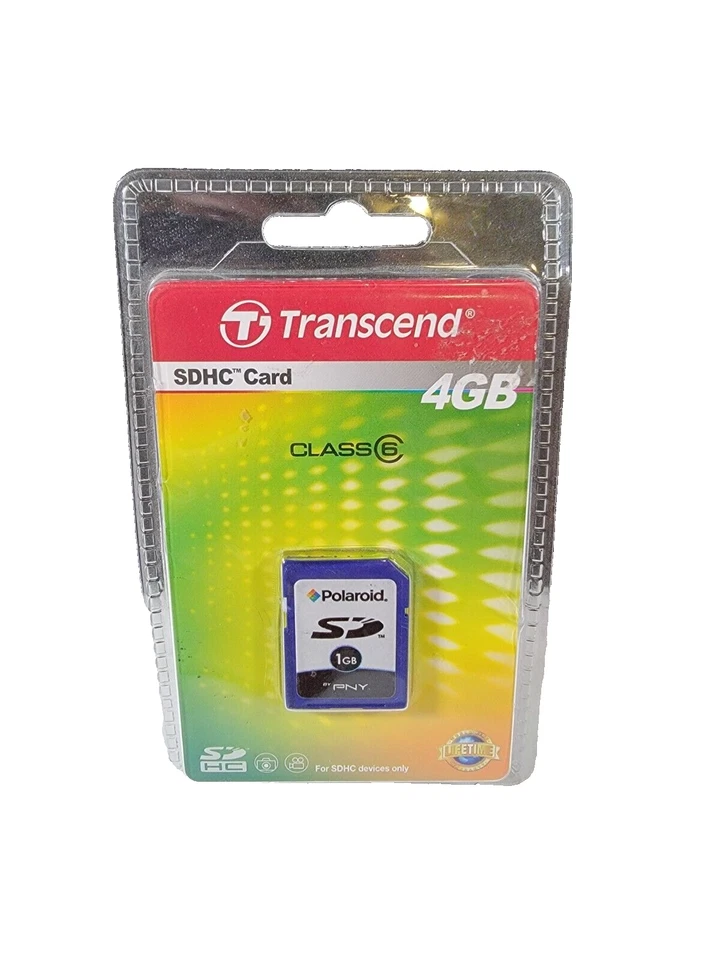 Transcend 4 GB Class 4 High Speed SDHC Flash Memory Card - Image 1 of 2