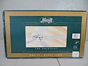 NEW - Vintage Hunter Original 52" Ceiling Fan, White, 1995, 23856, Made in USA - Picture 1 of 7