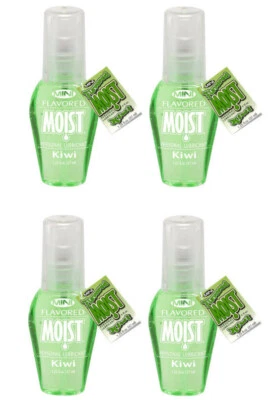 Mini Kiwi Flavoured Moist Personal Lubricant Lube 4 X 37ml Bottles Waterbased - image 1 of 4