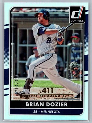 2016 Donruss #115 Brian Dozier Career Stat Line #/411 - Image 1 of 2