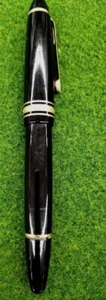 Montblanc 146 Meisterstuck 14C De colección Raro Antiguo Negro Plumillas Dobladas - Imagen 1 de 6
