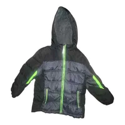 ZeroXposur Juvi Ultrasonic Quilted Puffer Midweight Jacket Hood Gray Boys 7 EUC - Image 1 of 4