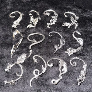 12 Tierförmige Ohrclips Wolf Katze Drache Schlangenflügel Ohrringe 1 Stück Gothic Y2K - Bild 1 von 12
