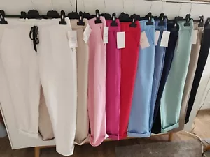 MADE IN ITALY beautiful soft touch joggers size 38 40 42 NEW - Picture 1 of 15